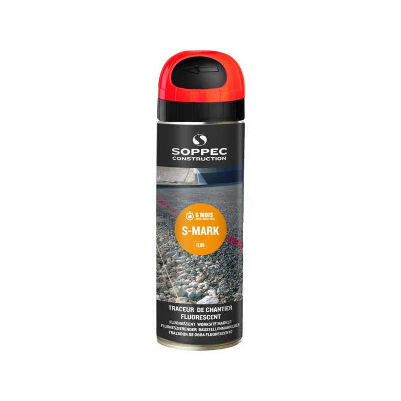 TRACEUR DE CHANTIER TEMPORAIRE ORANGE FLUO S-MARK