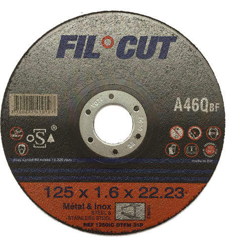 DISQUES A TRONCONNER ACIER-INOX 125 X 1.6 X 22 FILCUT