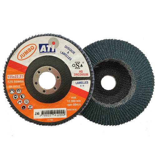 DISQUES A LAMELLES Ø125-40 JUMBO ZIRCONIUM HQ