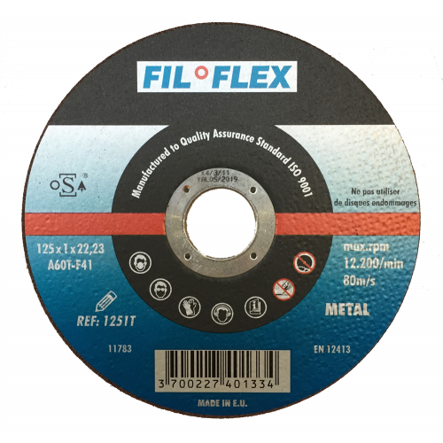 DISQUES A TRONCONNER ACIER 125 X 1  X 22  FILFLEX