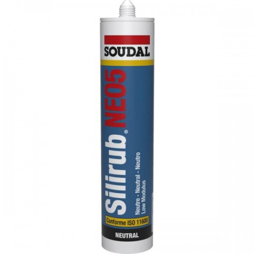 MASTIC SILICONE SILIRUB COLOR GRIS ANTHRACITE RAL 7016 SOUDAL