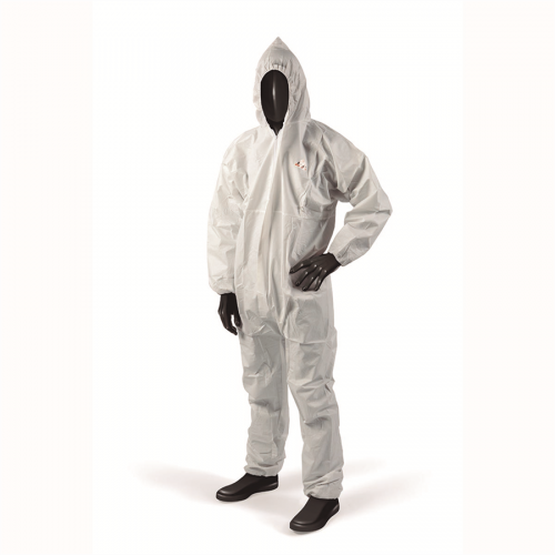 COMBINAISON BLANCHE A CAPUCHE - NON TISSE POLYPROPYLENE - ELASTIQUE T4