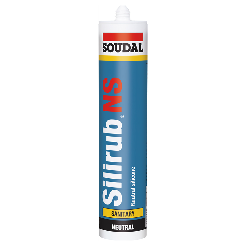 MASTIC SILICONE SANITAIRE BLANC SILIRUB NS 300 ML SOUDAL 120656