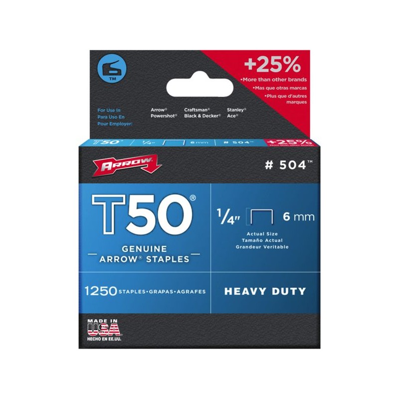 AGRAFE POUR T50 - 14 MM BOITE DE 1250