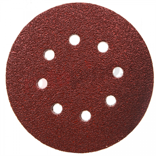 DISQUE ABRASIF (AUTO-AGRIP) 8 TROUS Ø125 BOIS- METAL GR120