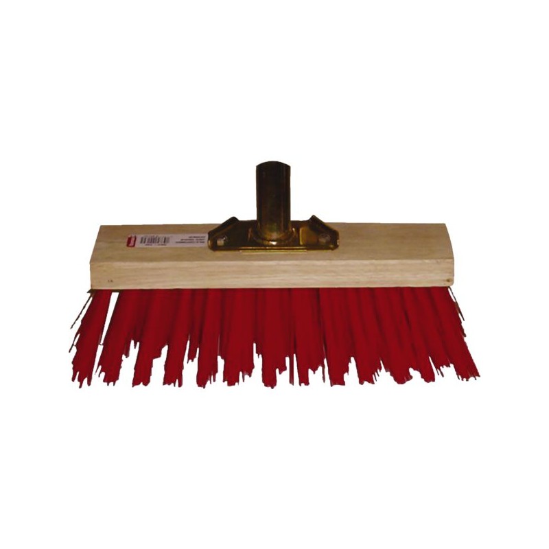 BALAI CANTONNIER 31 CM VINYLE COULEUR ROUGE DOUILLE METAL RENFORCE Ø28