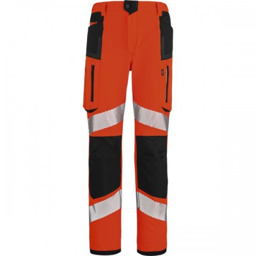 PANTALON HIVI STAR - ORANGE FLUO / NOIR - T.42