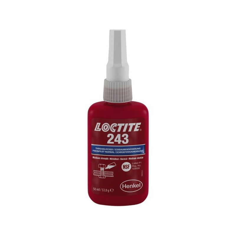 FREIN FILET NORMAL LOCTITE 243 BLEU - FLACON 50 ML