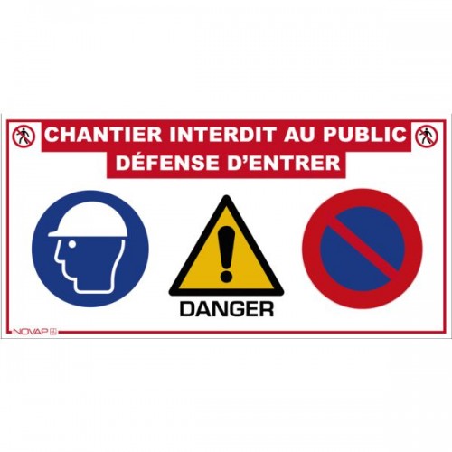PANNEAU DE CHANTIER MULTI-INFORMATIONS MULTI-INFORMATIONS SAC DE 10